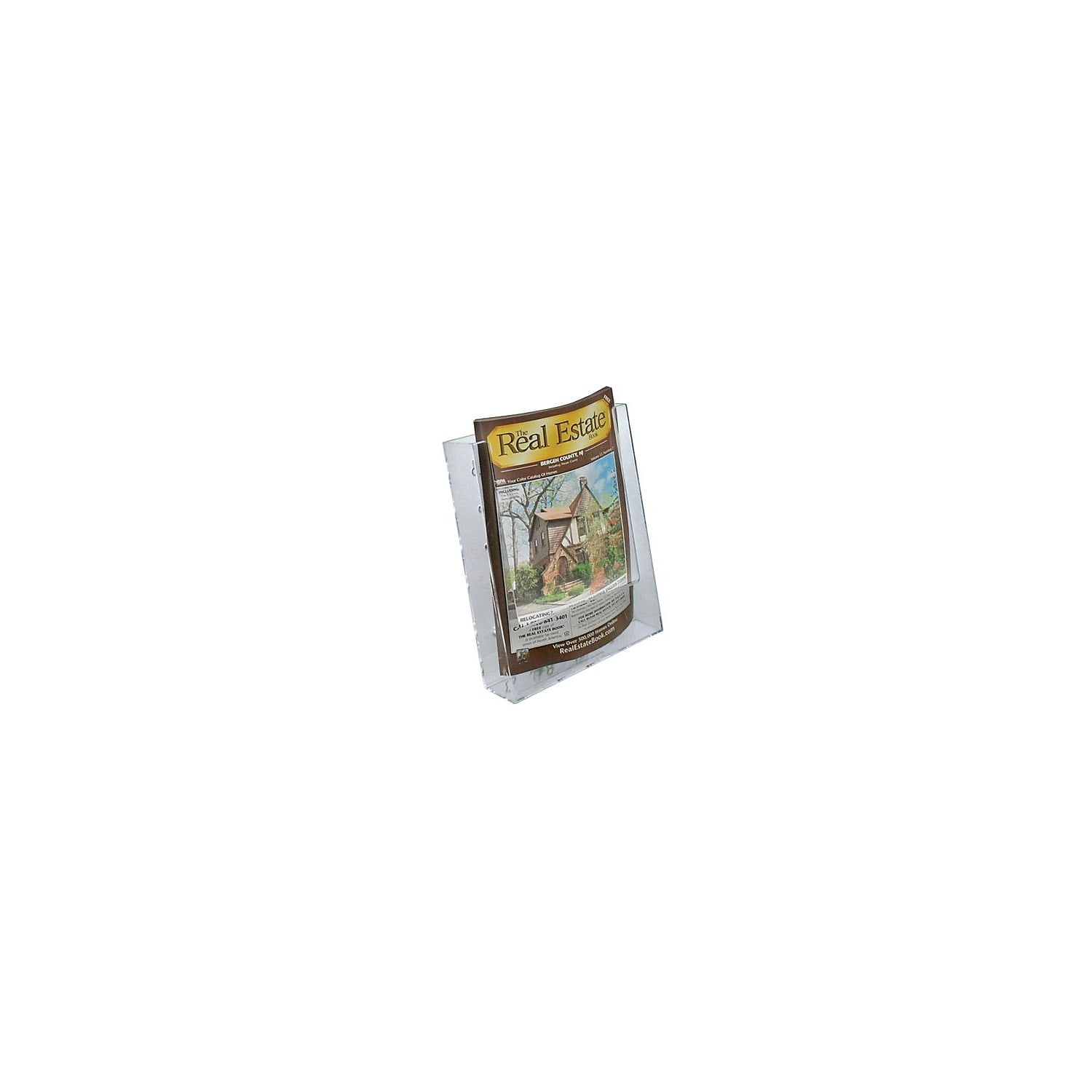 Clear Plastic Single Pocket Wall Mounted Brochure Holder