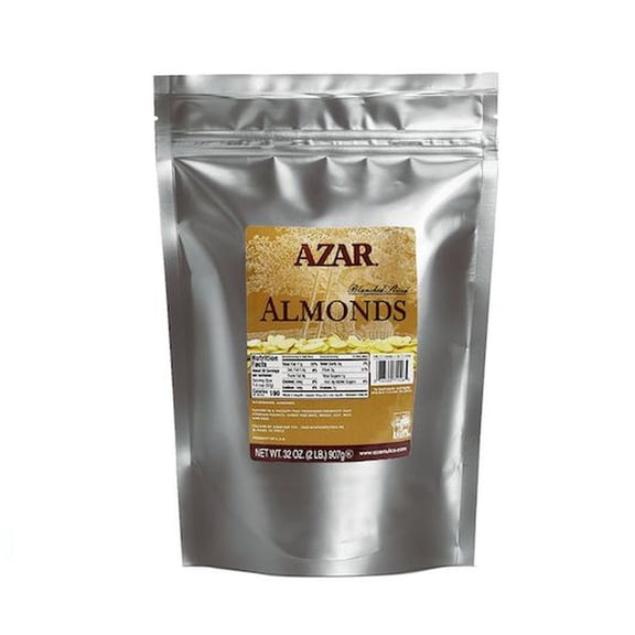 Azar Sliced Blanched Almond, 2 Pound -- 3 per Case.