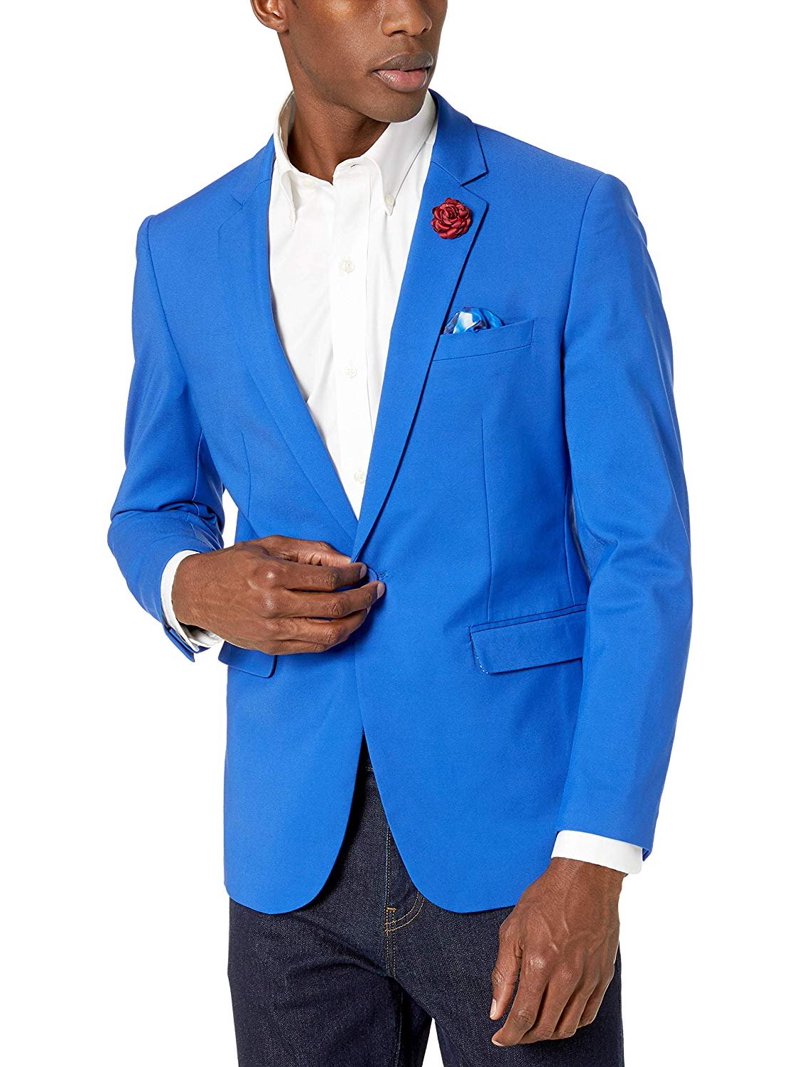 Azaro Uomo Men's Blazer Slim Dress Casual Stretch Suit Sport