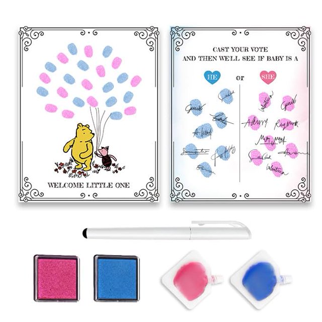 Azbuk Baby Shower Gender Reveal Guest Book, Baby Shower Gender Reveal