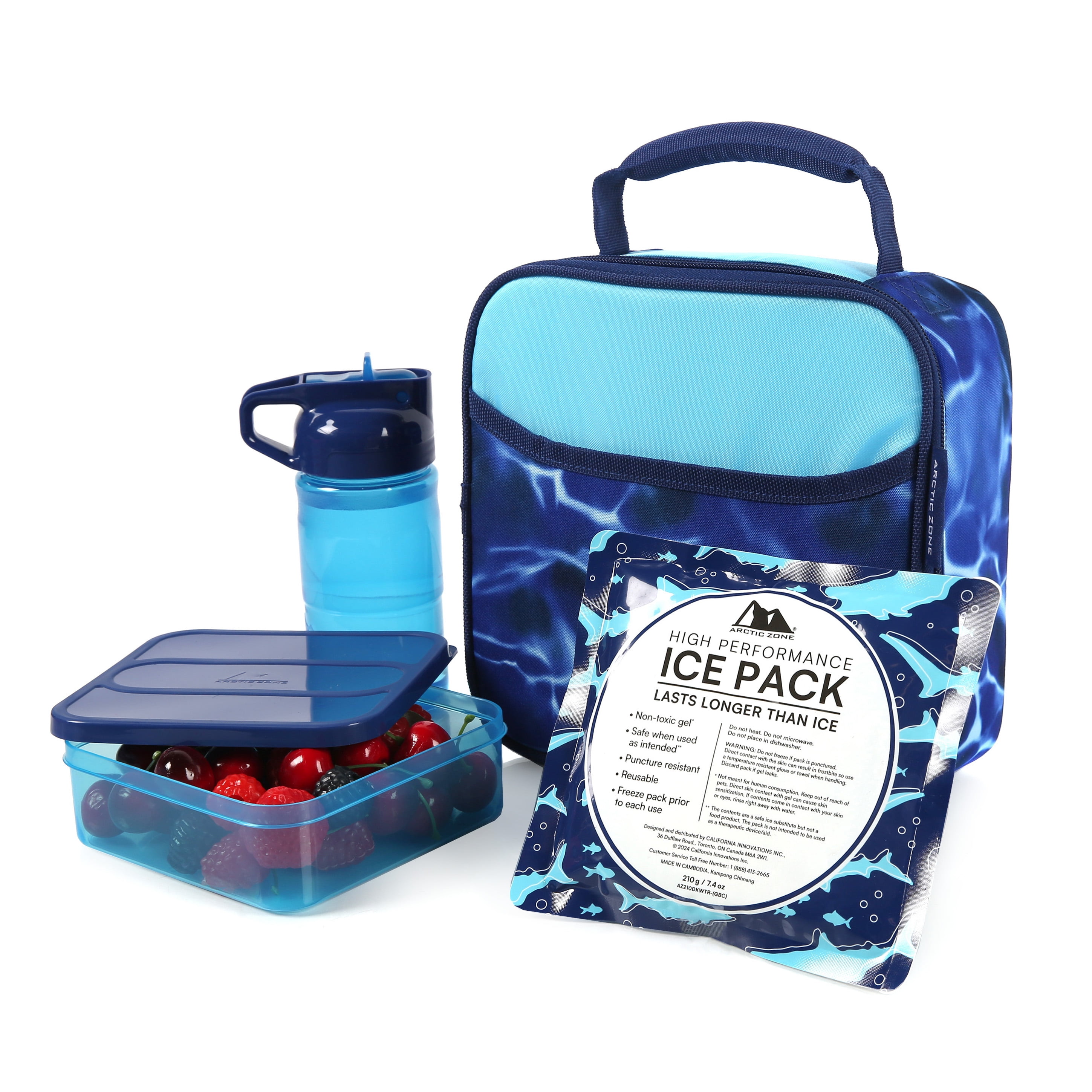 Arctic Zone Lunch Box Combo with Thermal Insulation, Dark Waters