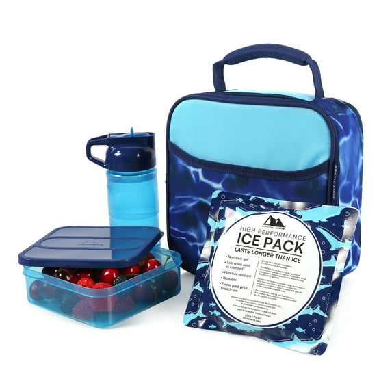 Arctic Zone Lunch Box Combo with Thermal Insulation, Dark Waters