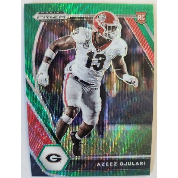 Azeez Ojulari Georgia Bulldogs NFL 2021 Panini Prizm Draft Picks Collegiate - Green Wave 110