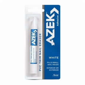 Azek PVC Trim Nail Eraser, White, 0.5oz, Interior and Exterior Use, Fills Small Nail Holes