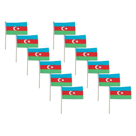 Azerbaijan 12 x 18 Inch Flag - 12 PK