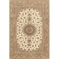 thumbnail image 1 of Azerbaijan Collection Hand-Knotted Silk & Wool Area Rug- Ivory - 6 ft. 9 in. X 10 ft. 2 in., 1 of 1