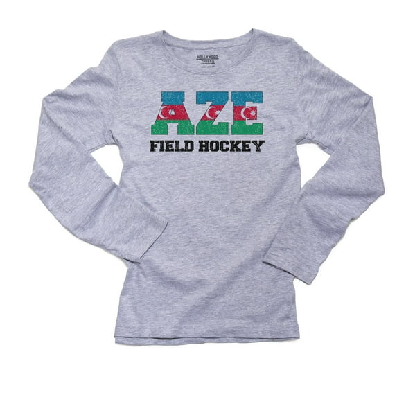 Azerbaijan Field Hockey - Olympic Games - Rio - Flag Women's Long Sleeve Grey T-Shirt