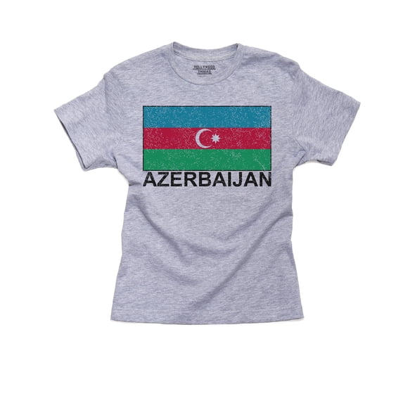 Azerbaijan Flag - Special Vintage Edition Boy's Cotton Youth Grey T-Shirt