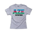 thumbnail image 1 of Azerbaijan Rowing - Olympic Games - Rio - Flag Girl's Cotton Youth Grey T-Shirt, 1 of 2