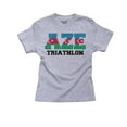 thumbnail image 1 of Azerbaijan Triathlon - Olympic Games - Rio - Flag Boy's Cotton Youth Grey T-Shirt, 1 of 2