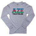 thumbnail image 1 of Azerbaijan Triathlon - Olympic Games - Rio - Flag Men's Long Sleeve Grey T-Shirt, 1 of 2