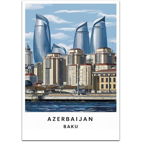 Azerbaijan country Map Retro Style Travel Canvas, Vintage Rustic Canvas Print, Home Office Wall Decoration, Country Canvas Canvas XeDMWZ