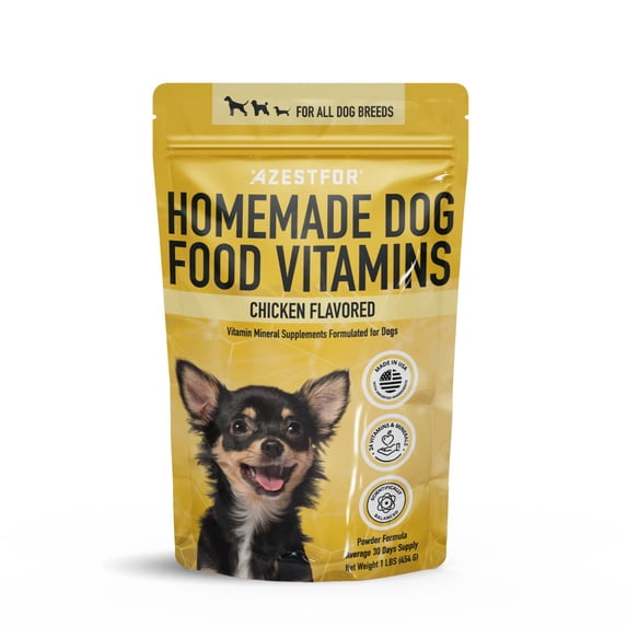 Azestfor Homemade Dog Food Supplement Dog Vitamins Made in USA Add to Holistic Whole Food Diets Raw BARF All Breeds Puppy Adult 16oz Powder