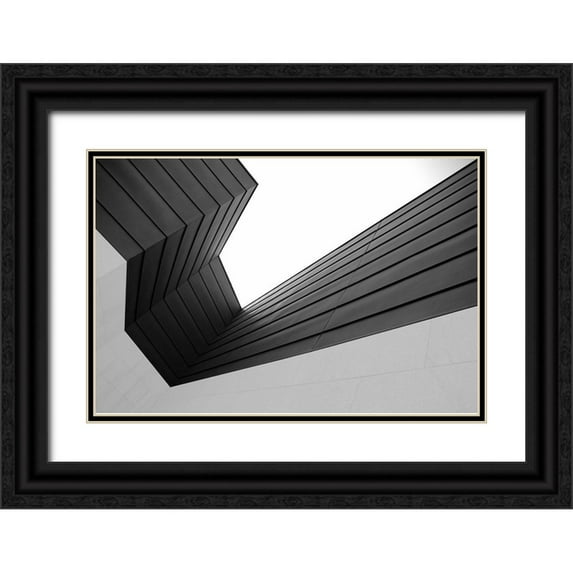 Azevedo, Olavo 32x23 Black Ornate Wood Framed with Double Matting Museum Art Print Titled - Broken Lines