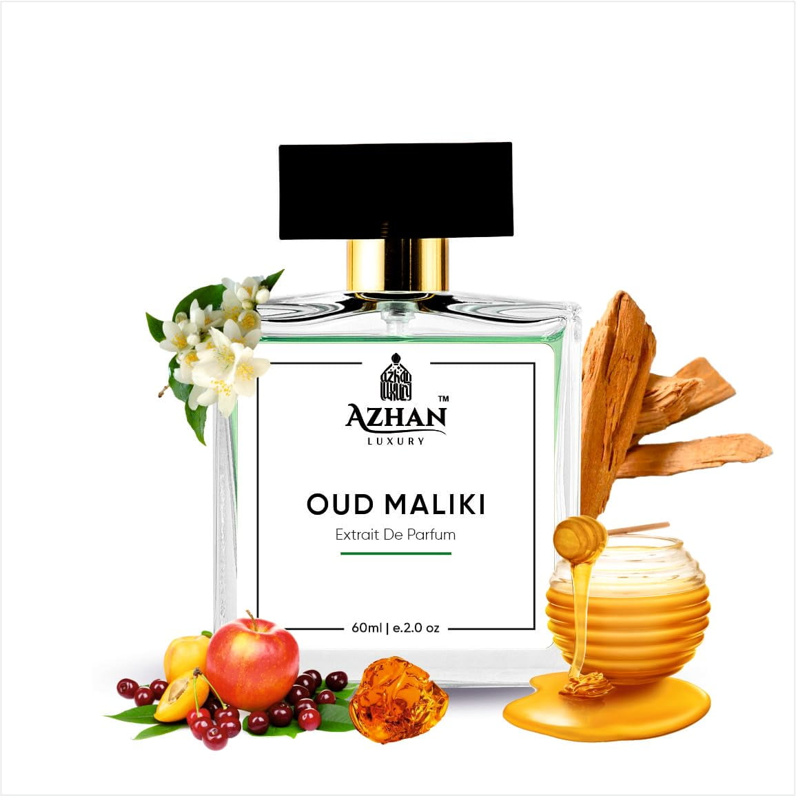 Azhan Luxury Oud Maliki Extrait De Parfum For Men 60ml, 2.02 Fl.oz