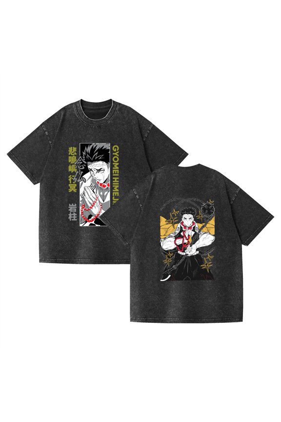 Anime Kamado Nezuko shirt Kamado Tanjirou Agatsuma Zenitsu Unisex Casual Shirt Devil Slayer Pullover Black XS-3XL