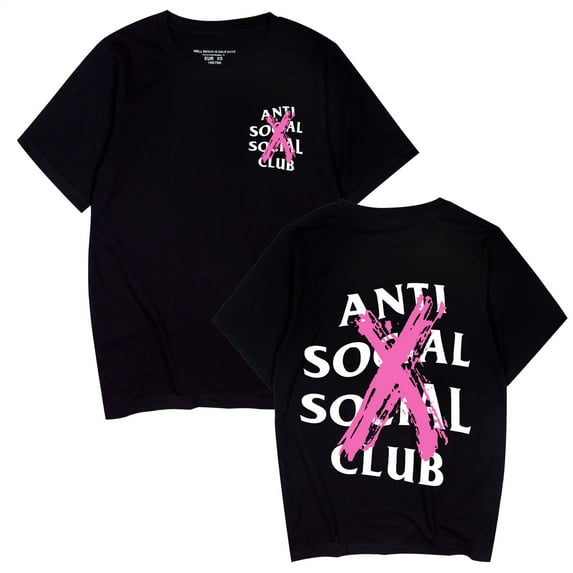 Azikbd Anti Social Social Club Pure Cotton Classic T-shirt ASSC American Trend High Street Short-Sleeved Shirt Letter Clothing Unisex