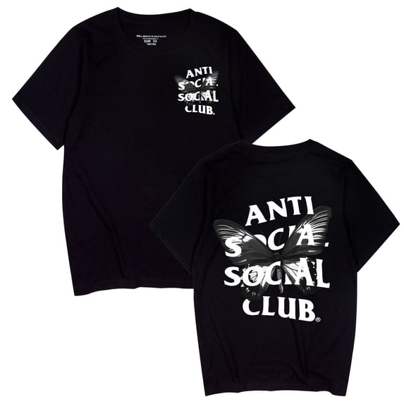 Azikbd Anti Social Social Club Pure Cotton Classic T-shirt ASSC American Trend High Street Short-Sleeved Shirt Letter Clothing Unisex