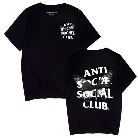 Azikbd Anti Social Social Club Pure Cotton Classic T-shirt ASSC American Trend High Street Short-Sleeved Shirt Letter Clothing Unisex