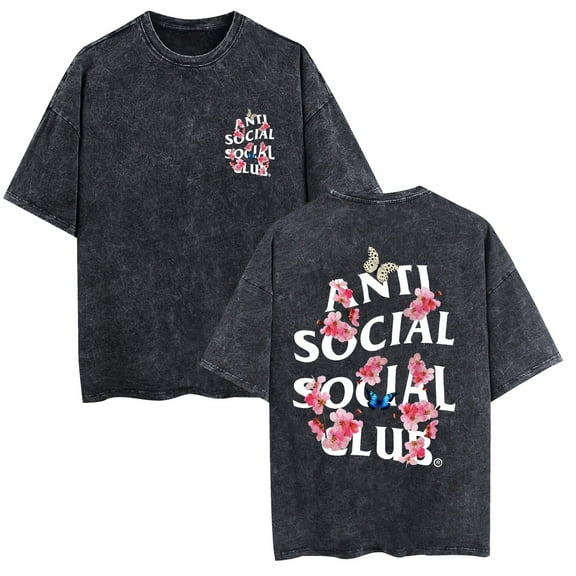 Azikbd Anti Social Social Club Shirt Anti Club T-Shirt Unisex Gifts Streetwear Vintage Cotton Summer