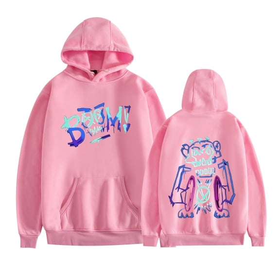 Azikbd Arcane Jinx Boom Monkey Graffiti Hoodie, Long-Sleeve Unisex Sweatshirt, Harajuku Hip Hop Style Pullover