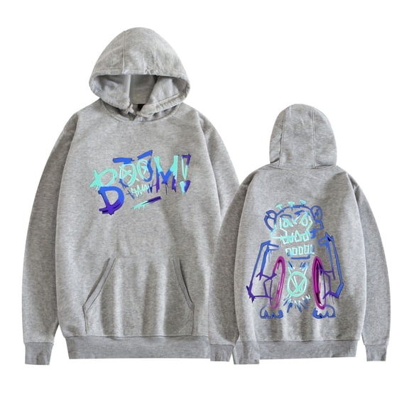 Azikbd  Arcane Jinx Boom Monkey Graffiti Hoodie, Long-Sleeve Unisex Sweatshirt, Harajuku Hip Hop Style Pullover