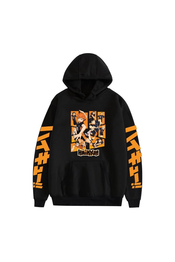 Haikyuu Pullover Anime Hoodie Long Sleeve Hooded Sweater Unisex Anime Costume Cotton Loose