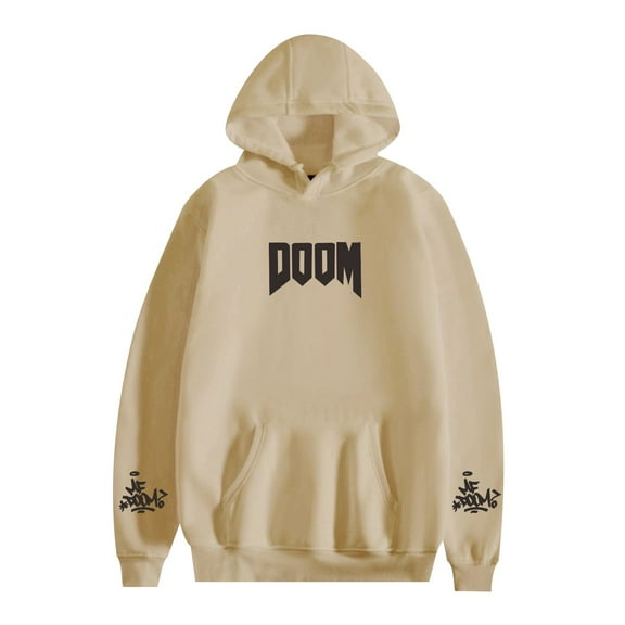 Azikbd  MF DOOM RIP Hoodies Fashion Logo Hooded Pullover Cool Street Fashion Unisex Sweatshirt