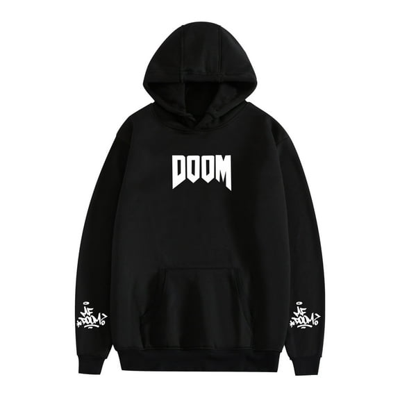Azikbd  MF DOOM RIP Hoodies Fashion Logo Hooded Pullover Cool Street Fashion Unisex Sweatshirt