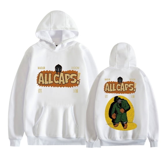 Azikbd MF Doom Diner Hoodie Mm Food Album Logo Merchandise Hooded Cosplay Women's Men's Fashion Hip Hop Sweatshirt