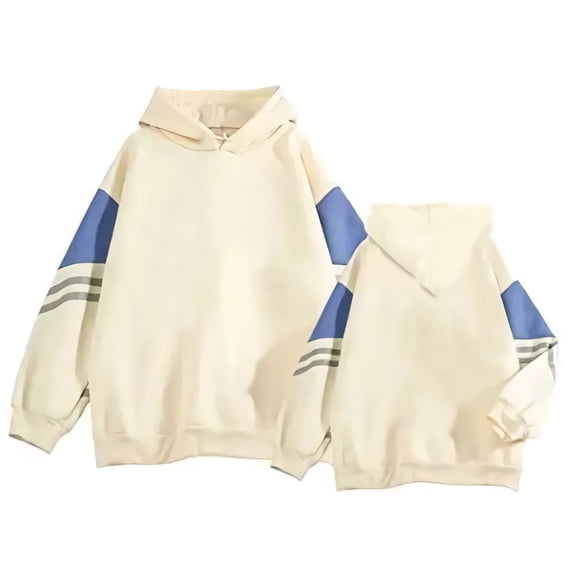Azikbd Men's and women's casual and stylish solid color hooded sweatshirt, autumn long-sleeved sweatshirt