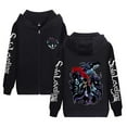 thumbnail image 1 of Azikbd  solo Leveling Zipper cardigan, anime style, casual and sporty, unisex, XS-3XL, black hooded pullover., 1 of 6
