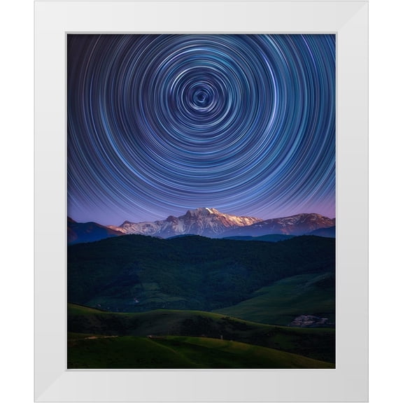 Azimaie, Asef 26x31 White Modern Wood Framed Museum Art Print Titled - Infinity And Beyond
