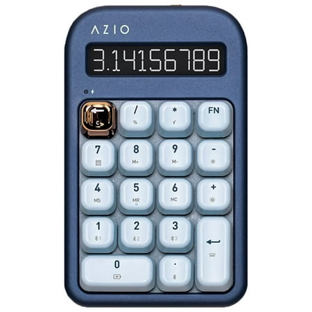AZIO - IZO Wireless Blue Clicky Switch Number Pad Keyboard - Blue Iris
