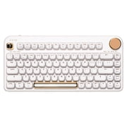 Azio IZO Bluetooth and USB Mechanical Computer Keyboard, Blue Switches (White Blossom), IK103-US