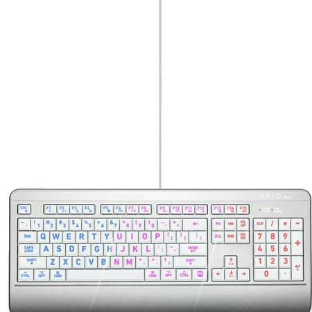 AZIO - KB540 Antimicrobial Wired Membrane Keyboard for Mac - Silver