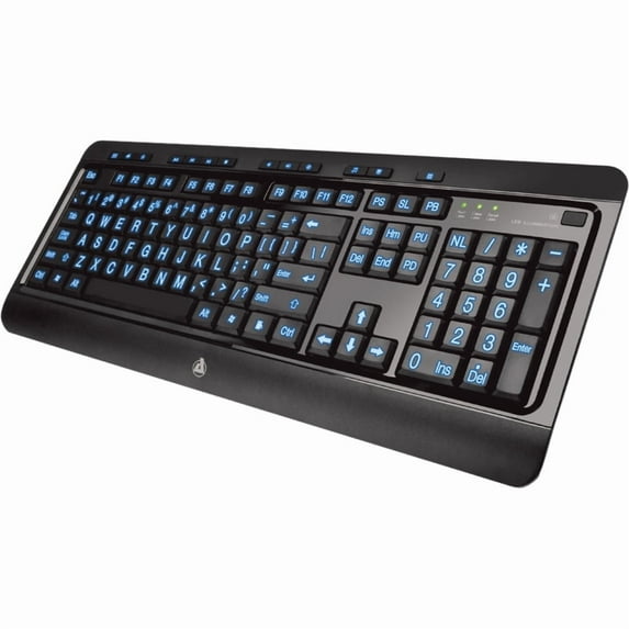 AZIO KB505U Vision Large-Print Wired Backlit Keyboard