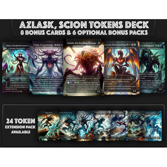 Azlask Eldrazi MTG Commander Deck, Tokens + Bonus Cards Card Size 24''x36'' DragonDecks