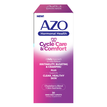 Azo Cycle Care & Comfort, Balance Hormonal Health, Caplets, 30 Ct