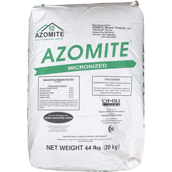 Azomite Raw Supply Organic Trace Mineral Powder 44LB Micronized, White