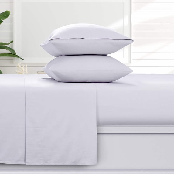 Azores Home 170-GSM Cotton Flannel Printed or Solid Extra Deep Pocket Sheet Set White King Flannel