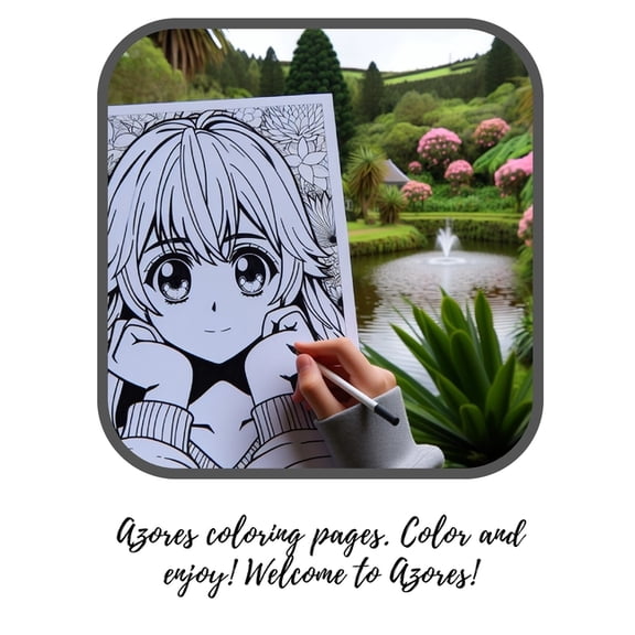 Azores coloring pages.: Color and enjoy! Welcome to Azores!, (Paperback)