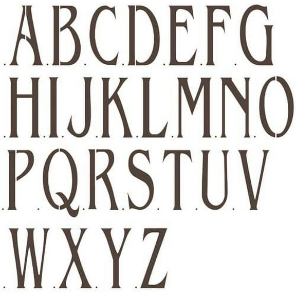 Azote Upper Case Alphabet Wall Stencil 2528 by Designer Stencils