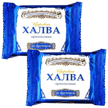 Azov KF Royal Peanut Halva Sugar-Free Fructose Based Dessert 180g/ 0.4lb - Set of 2