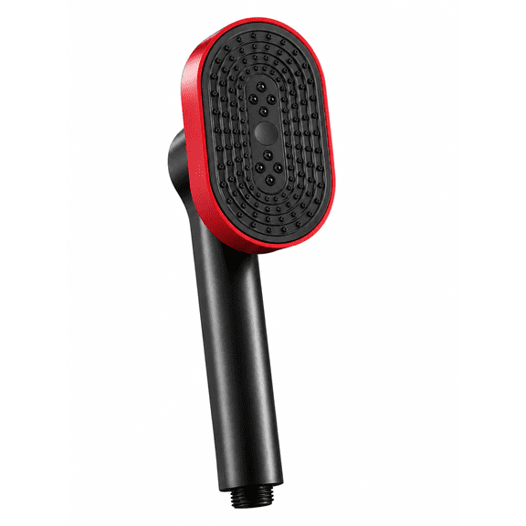 Azpire Home High Pressure 4 Spray Mode Handheld Shower Head Set with 1.5 m Hose and Wall Mount Hook Holder, 360 Degree Rotatable Face, Black and Red