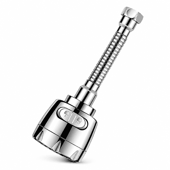 Azpire Home Turbo Flex 360 Faucet Extender, Stainless Steel Flexible Sink Tap Extension, Rotating Kitchen & Bathroom Faucet Attachment, Easy Install, Splash Reduction