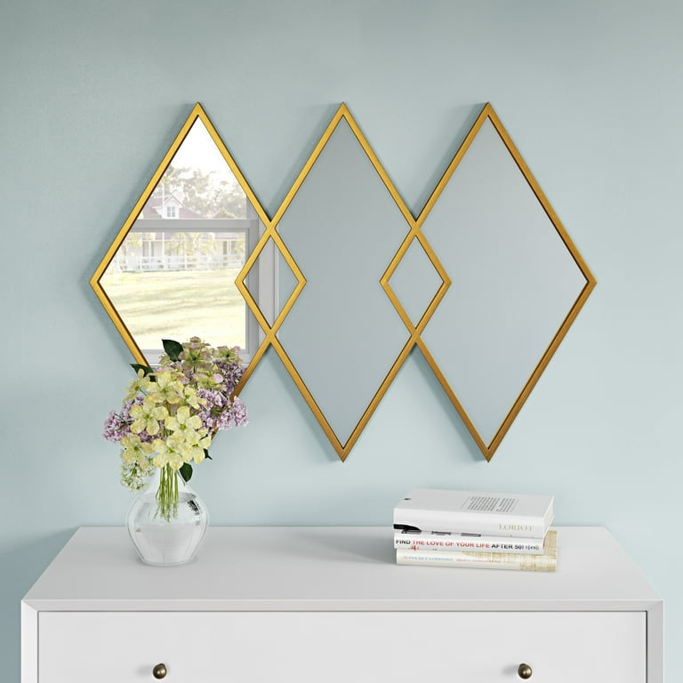 Azra Modern Diamond Wall Mirror - Walmart.com