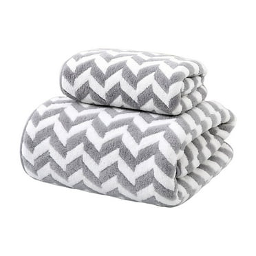 Azrian 2 Pc Soft Linen Towel Set,1 Bath Towel + 1 Wash Cloth,Towels for Bathroom,Towel Set for Adults,Highly Absorbent and Towel Set/Gray