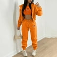 thumbnail image 1 of Azrian Casual Chic Casual Women's 3PC Outfit Sets for Fall and Winter Women's Fashion Fall Winter Outfits Tracksuits Printing Long Sleeve Hoodies Pants Suit, 1 of 5