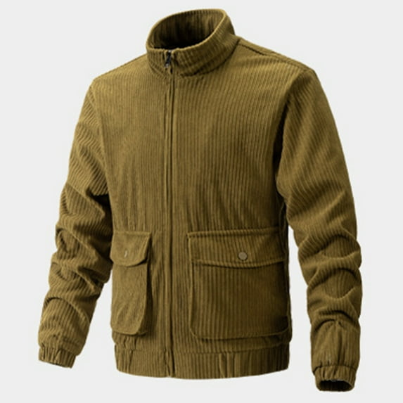 Azrian Clearance Mens Jacket Tops Men's Winter Long Sleeved Cardigan Pockets Warm Plush Hooded Jacket Fleece Coat